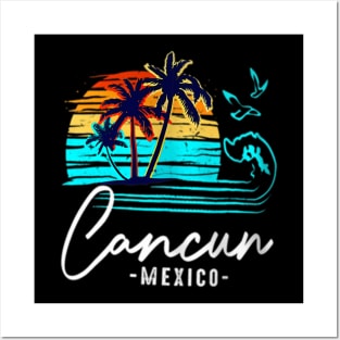 Cancun Souvenir 2024 Mexico Vacation Matching Family Group Posters and Art